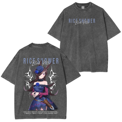 Umamusume: Pretty Derby Series Oversized Unisex Washed T-Shirt