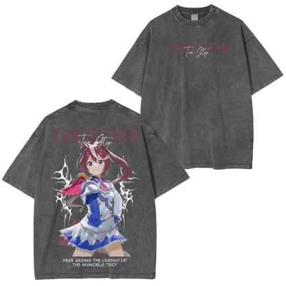 Umamusume: Pretty Derby Series Oversized Unisex Washed T-Shirt