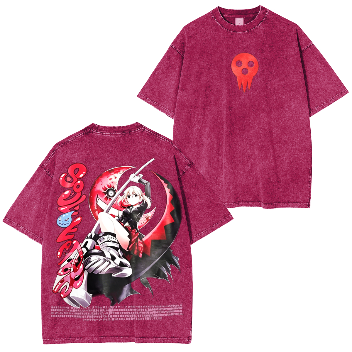 Maka Albarn x Soul Eater Anime Oversized Unisex Washed T-Shirt