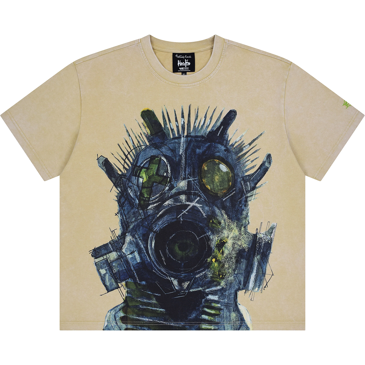 Caiman Front Print Washed T-Shirt