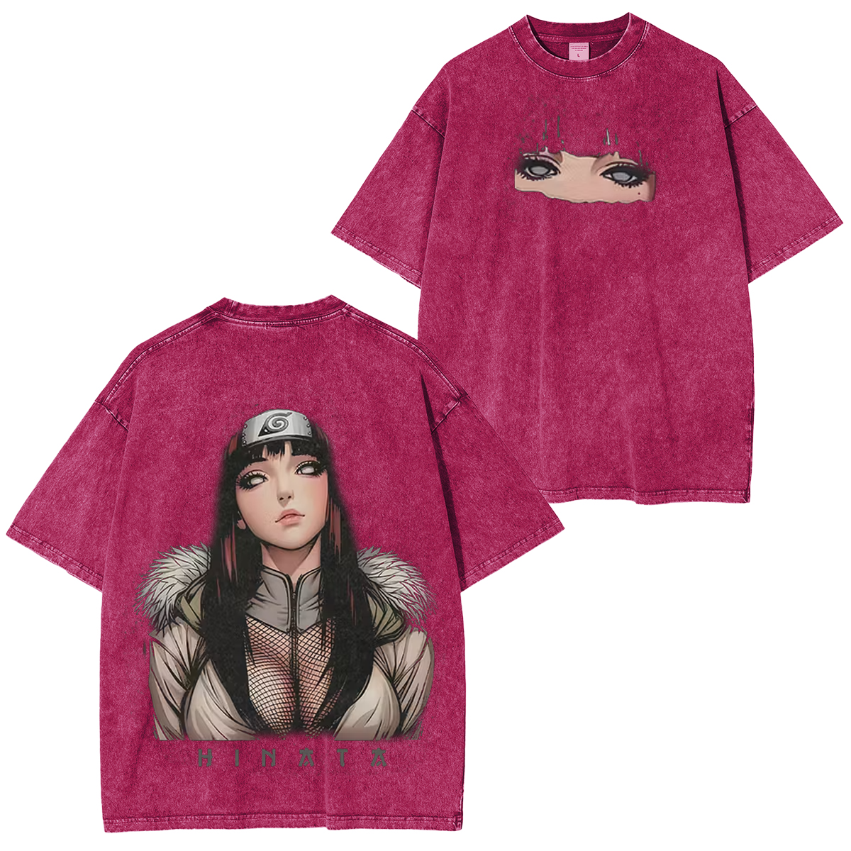 Naruto Hinata Hyuga Printed Unisex Washed T-Shirt