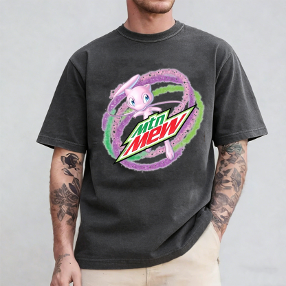 Mew Pokemon Mountain Dew Logo Oversized T-shirt/Crewneck/Hoodie