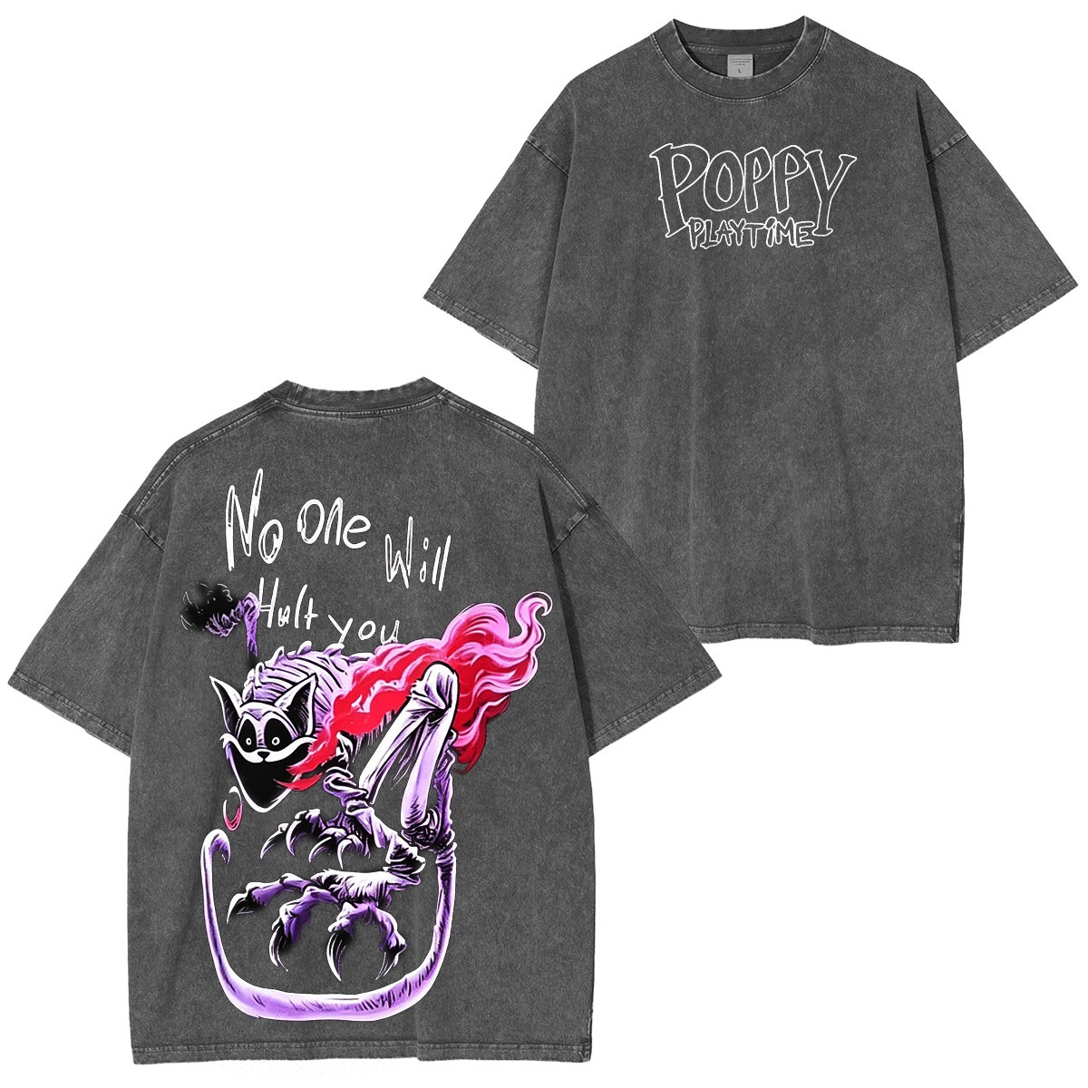 Poppy Playtime Oversized Unisex Washed T-Shirt