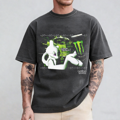 Mewtwo sipped on Monster Oversized T-shirt/Crewneck/Hoodie