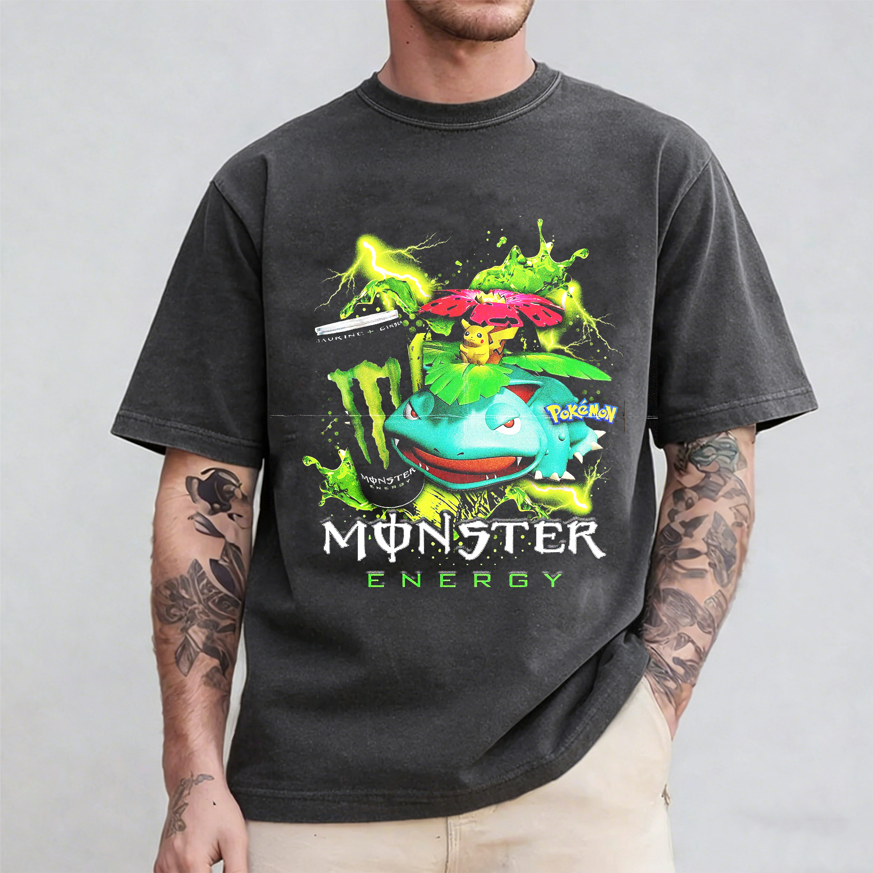 Venusaur x Monster Energy Oversized T-shirt/Crewneck/Hoodie