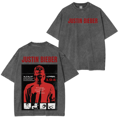 Justin Bieber Oversized Unisex Washed T-Shirt
