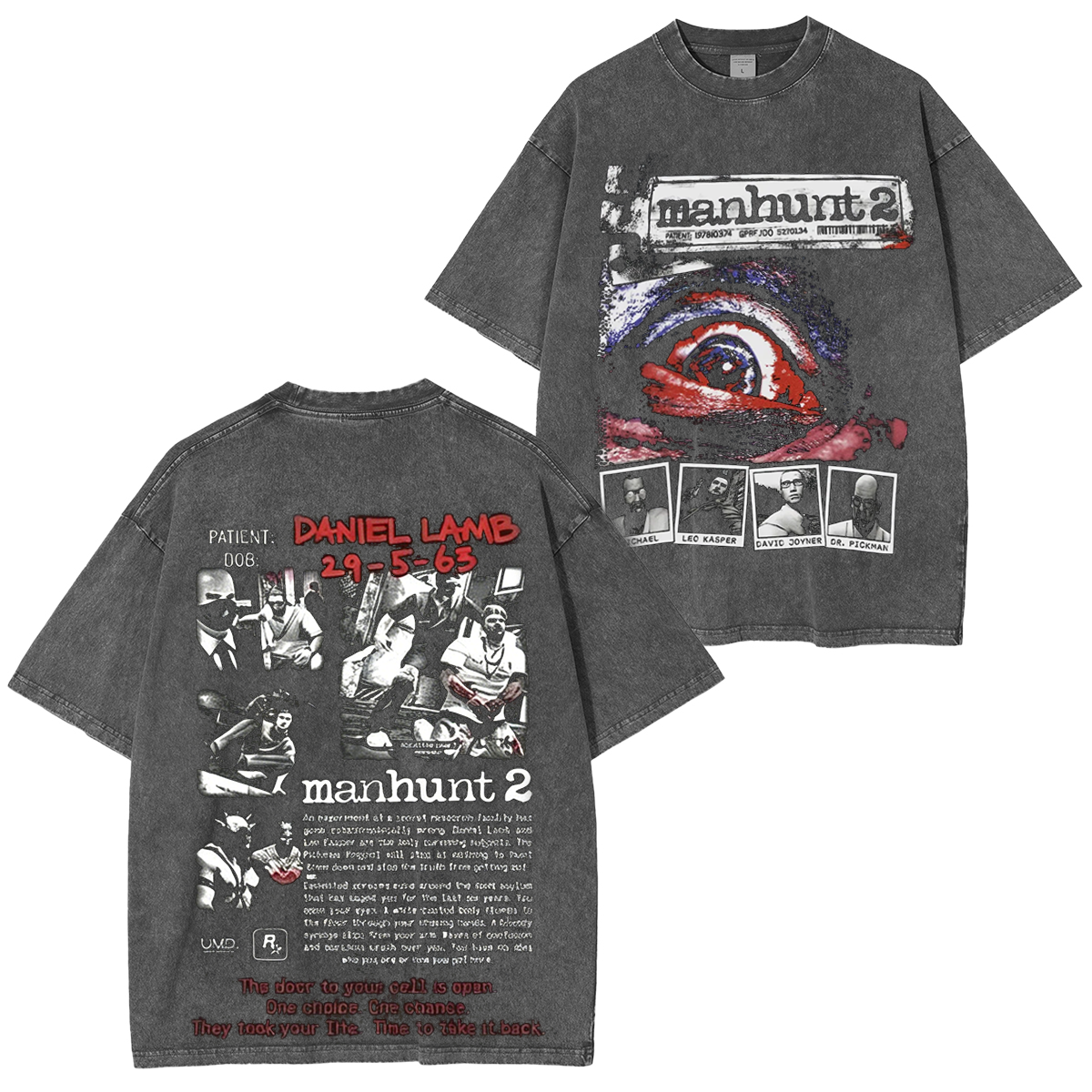 Manhunt 2 Unisex Washed T-Shirt