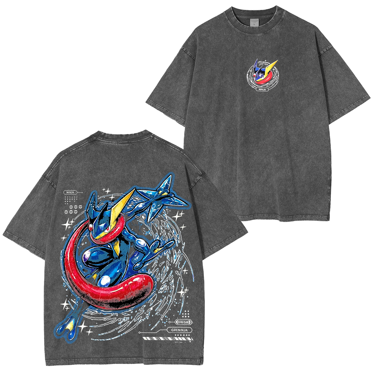 Greninja Oversized Unisex Washed T-Shirt