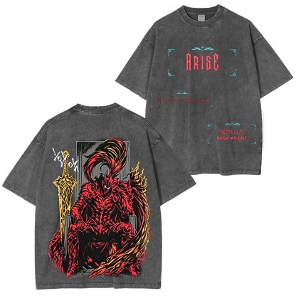 Solo Leveling Anime Unisex Washed T-Shirt