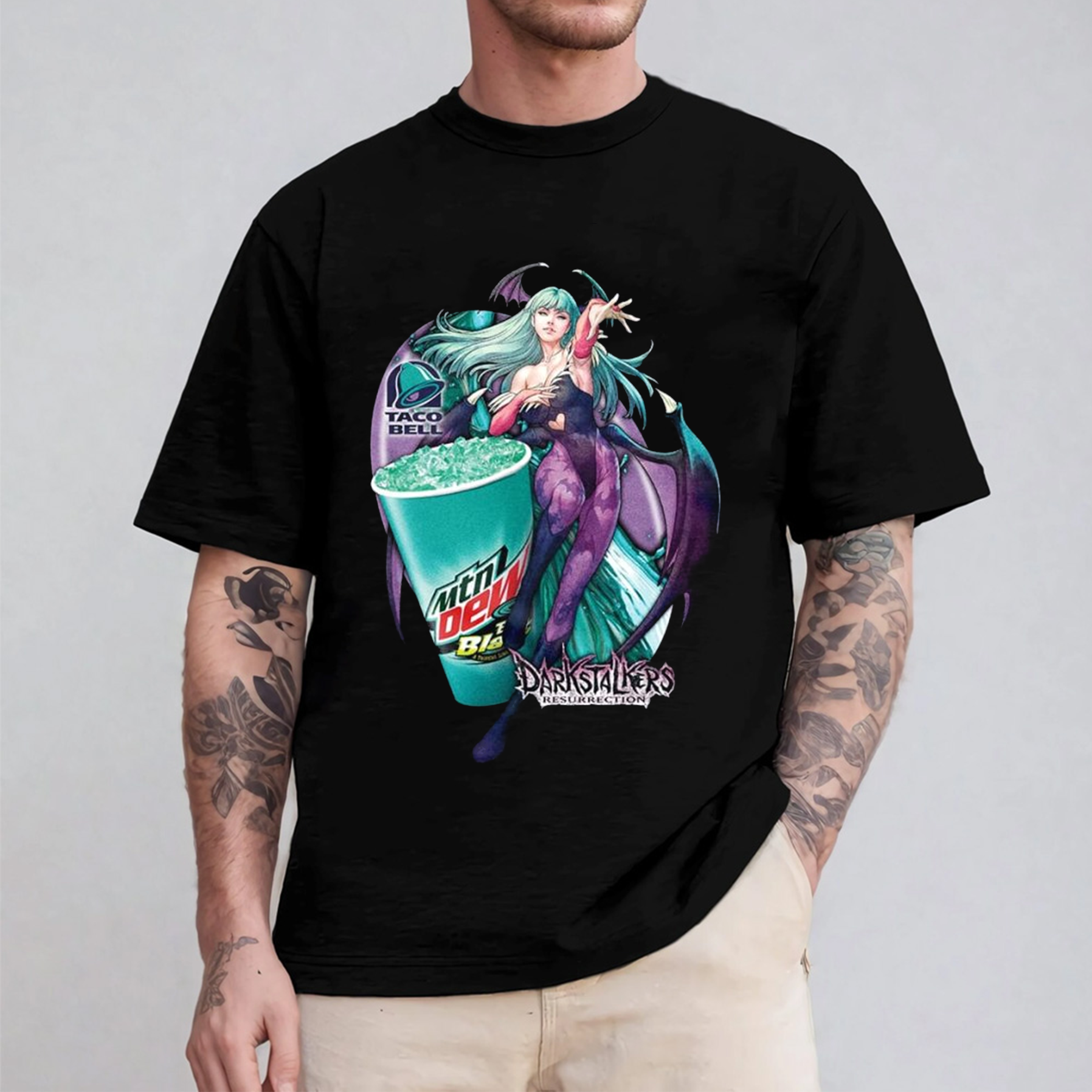 Taco Bell Baja Blast Darkstalkers Resurrection Oversized T-shirt/Crewneck/Hoodie