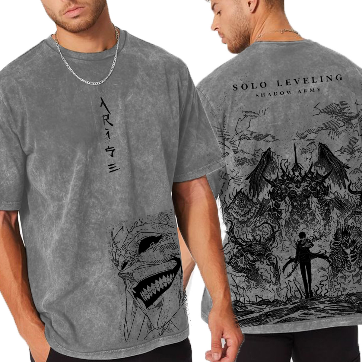 Solo Leveling Vintage Washed T-shirt/Crewneck/Hoodie