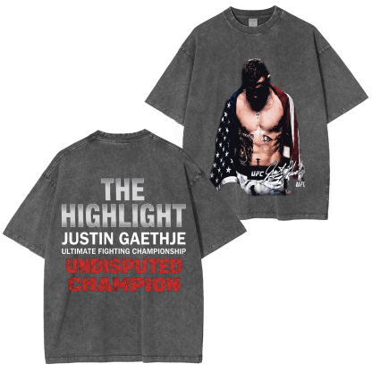 UFC Dustin The Diamond Poirier Last Dance Unisex Washed T-Shirt