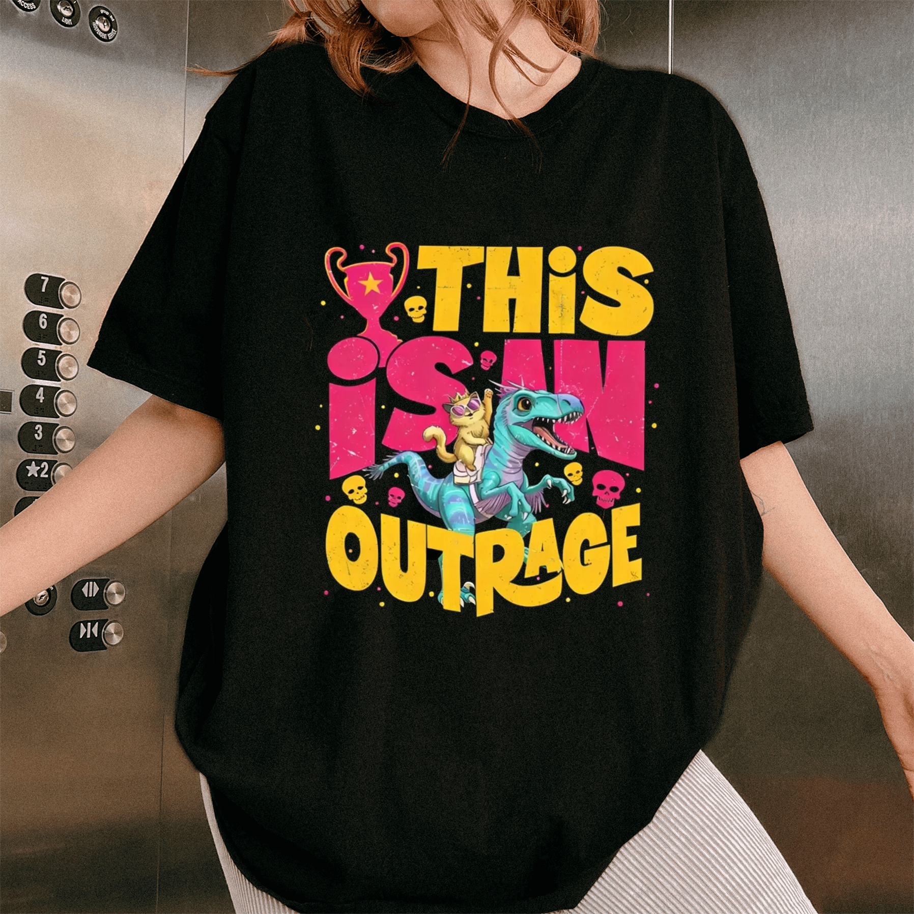 Princess Donut graphic tees This is an OUTRAGE Oversized T-shirt/Crewneck/Hoodie