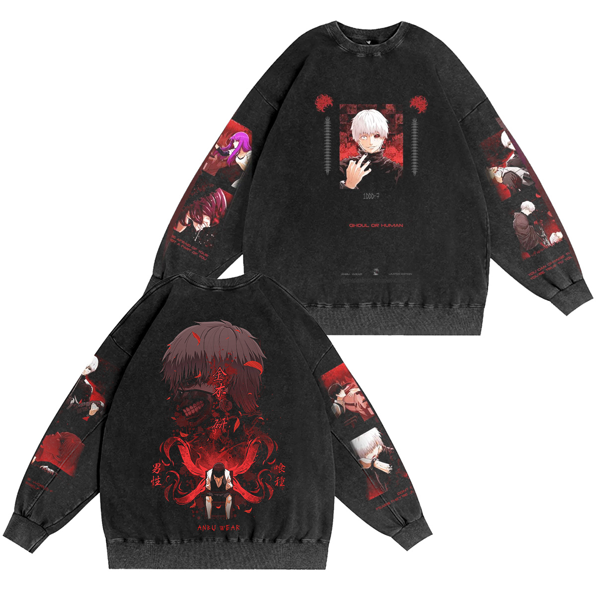 KANEKI V2 Oversized Washed T-shirt/Crewneck/Hoodie