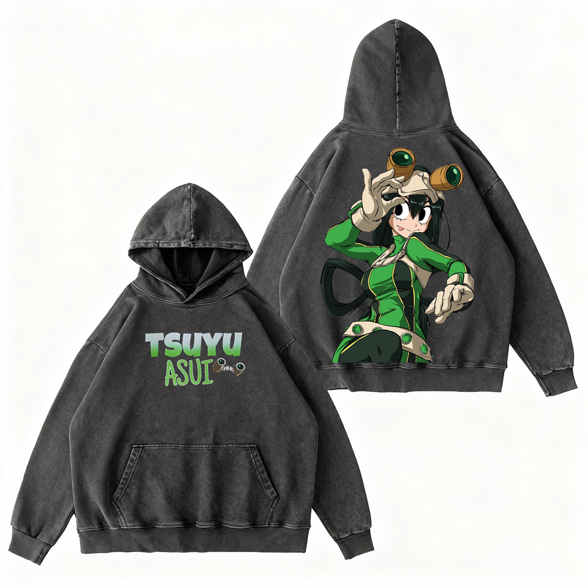 Tsuyu Asui from My Hero Academia Oversized Washed T-shirt/Crewneck/Hoodie
