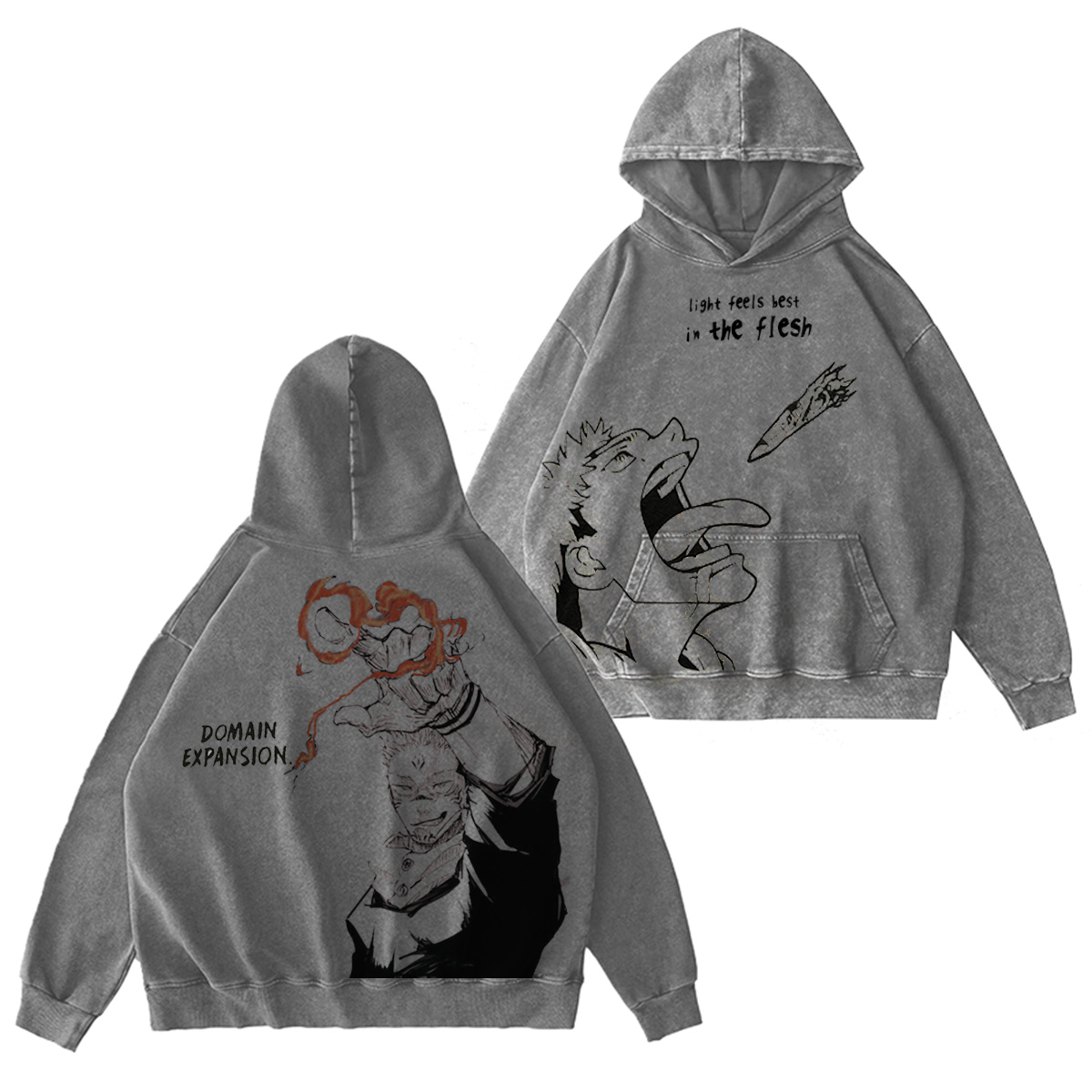 Yuji x Sukuna Vintage Washed T-shirt/Crewneck/Hoodie