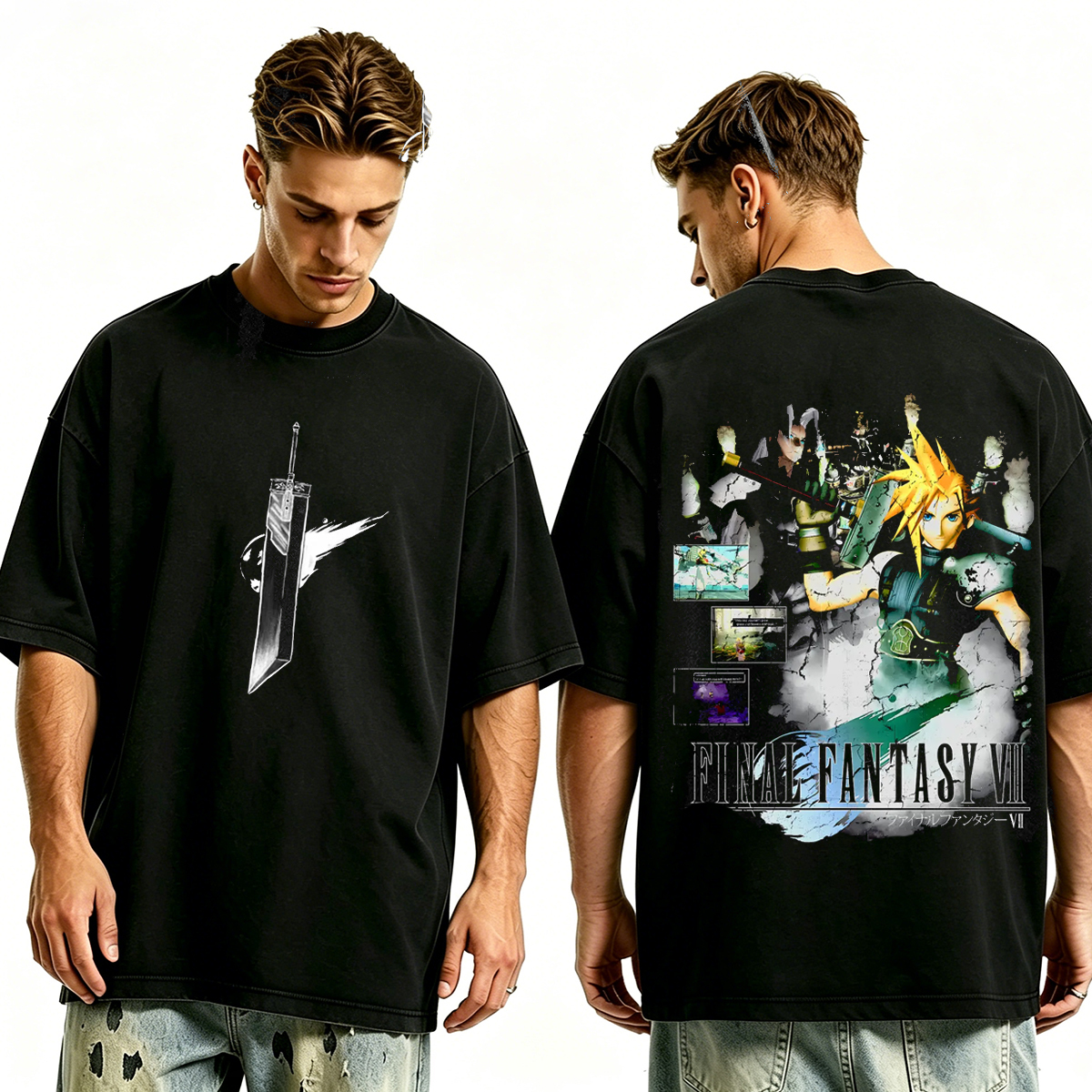 Final Fantasy VII Remake series Unisex Washed T-Shirt