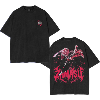 Black Goku x Zamasu Dragon Ball Z Vintage Unisex Washed T-Shirt
