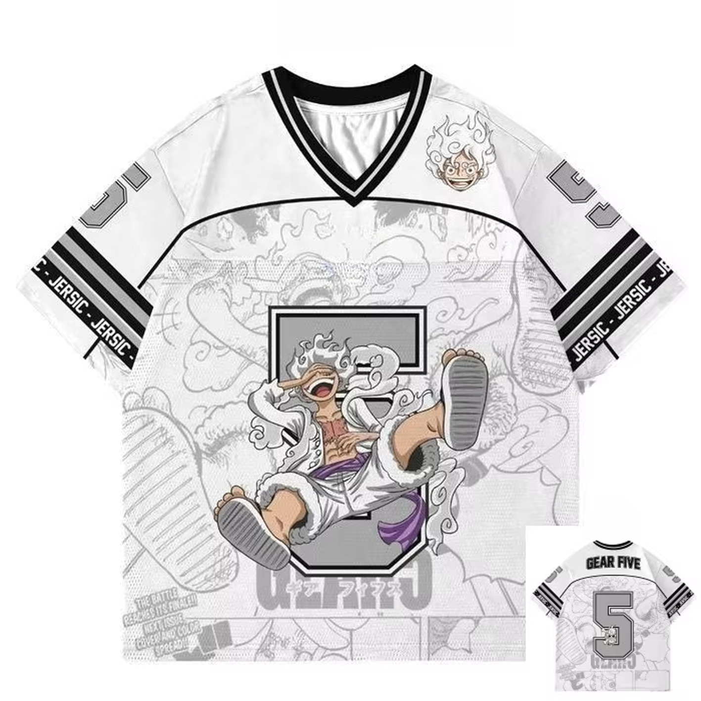 Gear 5 One Piece  Jersey Shirts