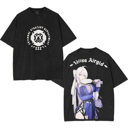 Zenles Zon Zero Velina Airgid Anime Unisex Washed T-Shirt