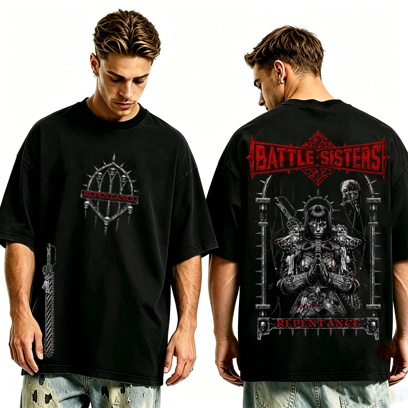 Battle Sisters Unisex Washed T-Shirt