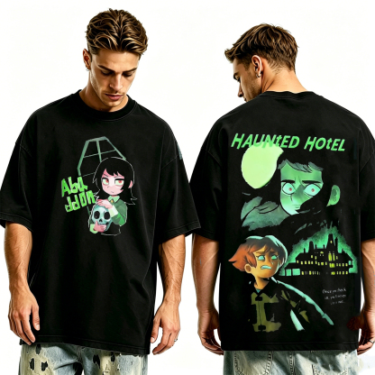 Haunted Hotel Unisex Washed T-Shirt