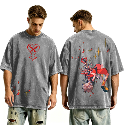 Kingdom Hearts Childhood Memories Unisex Washed T-Shirt
