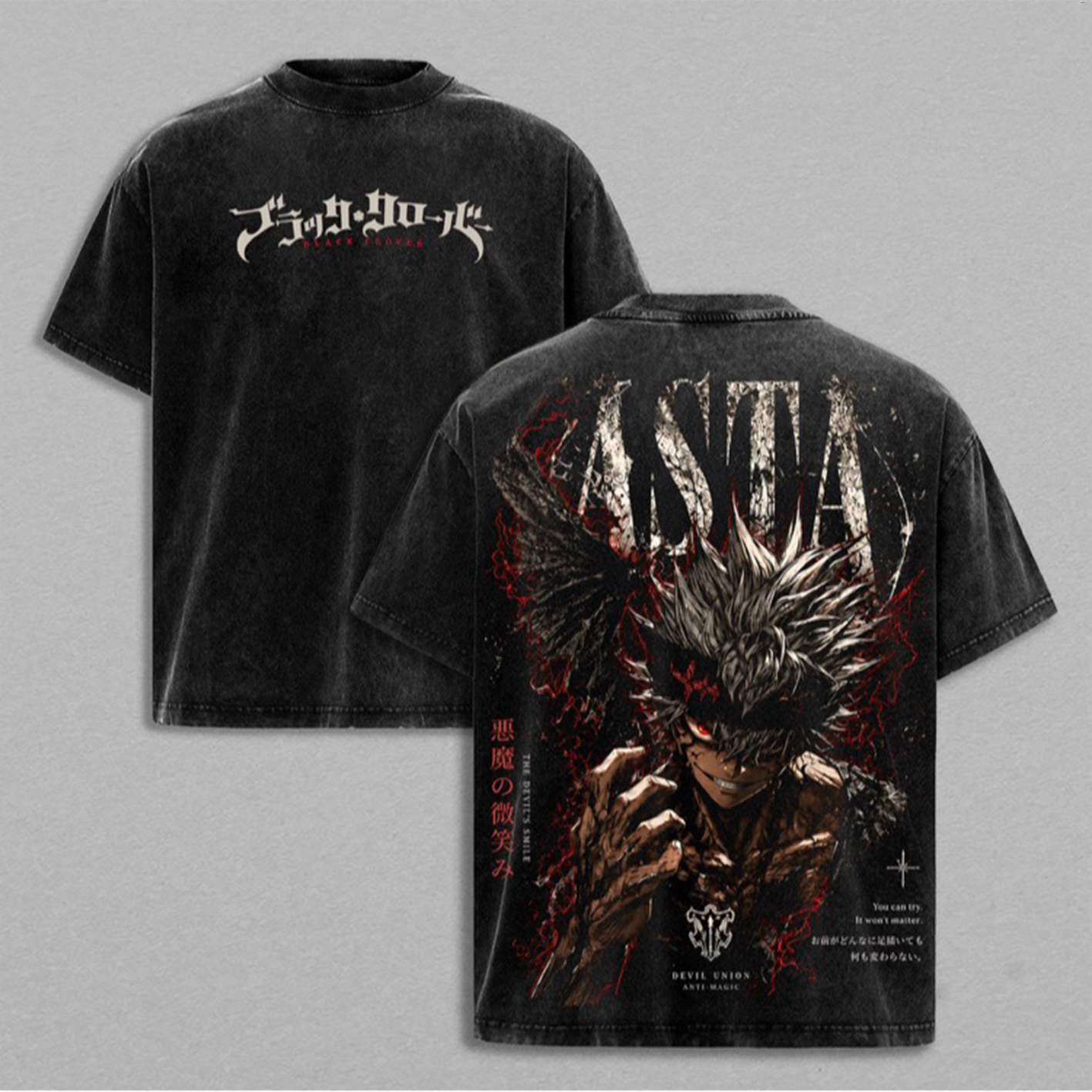 #BlackClover Asta washed T-shirt/Crewneck/Hoodie