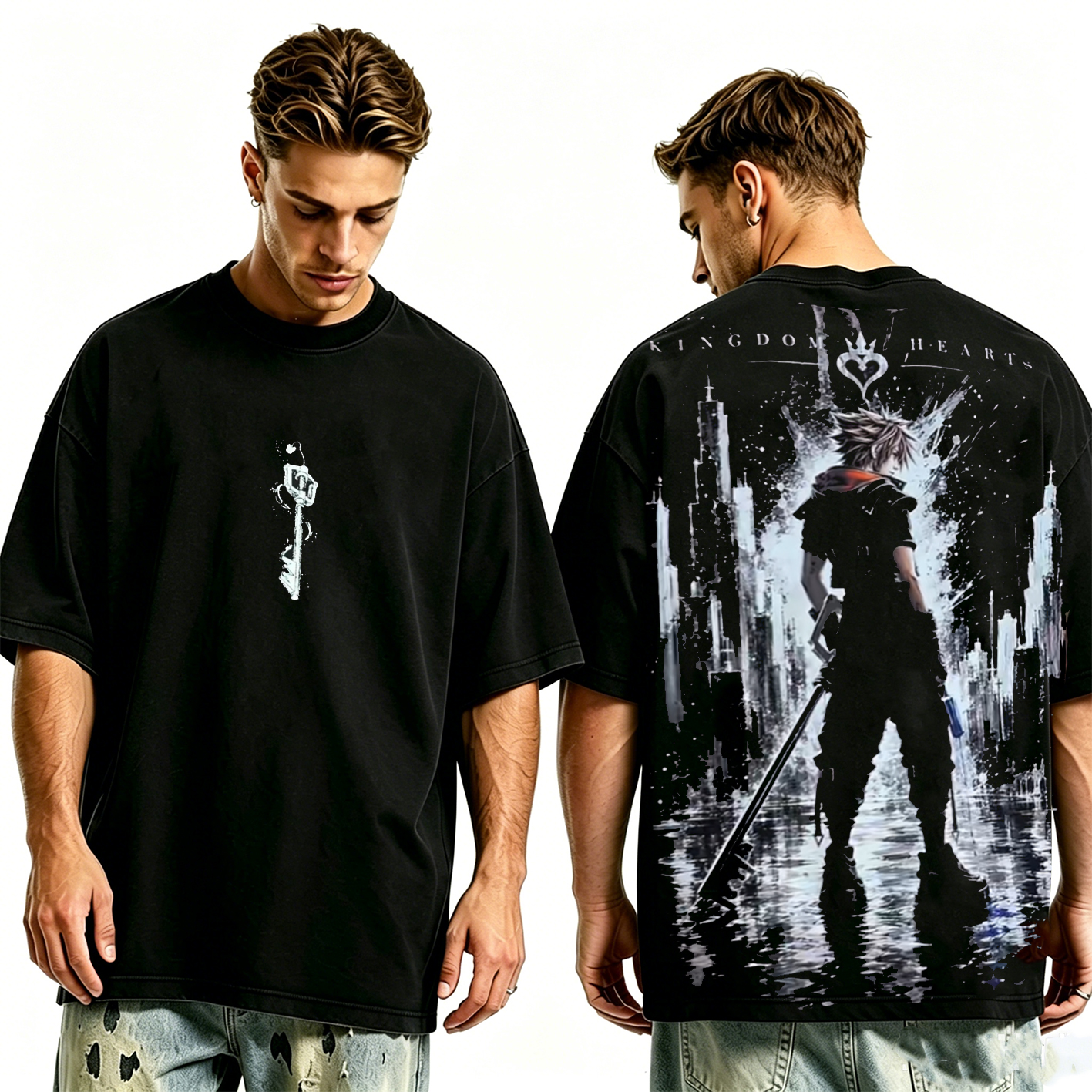 Kingdom Hearts Sora IV Unisex Washed T-Shirt
