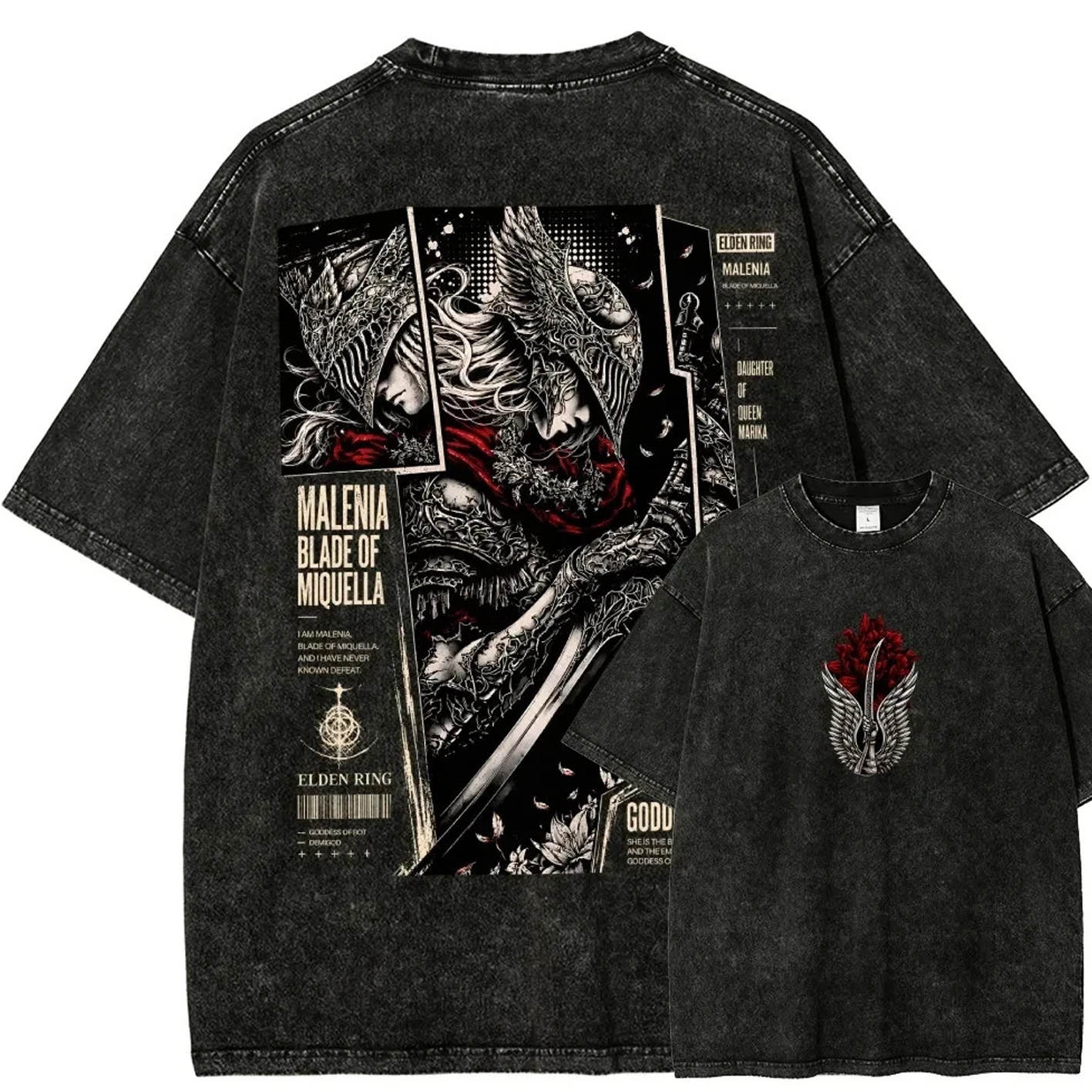 Malenia Elden Ring Shirt - TikTok Shop ￼ ￼ 下载图片Washed T-shirt/Crewneck/Hoodie