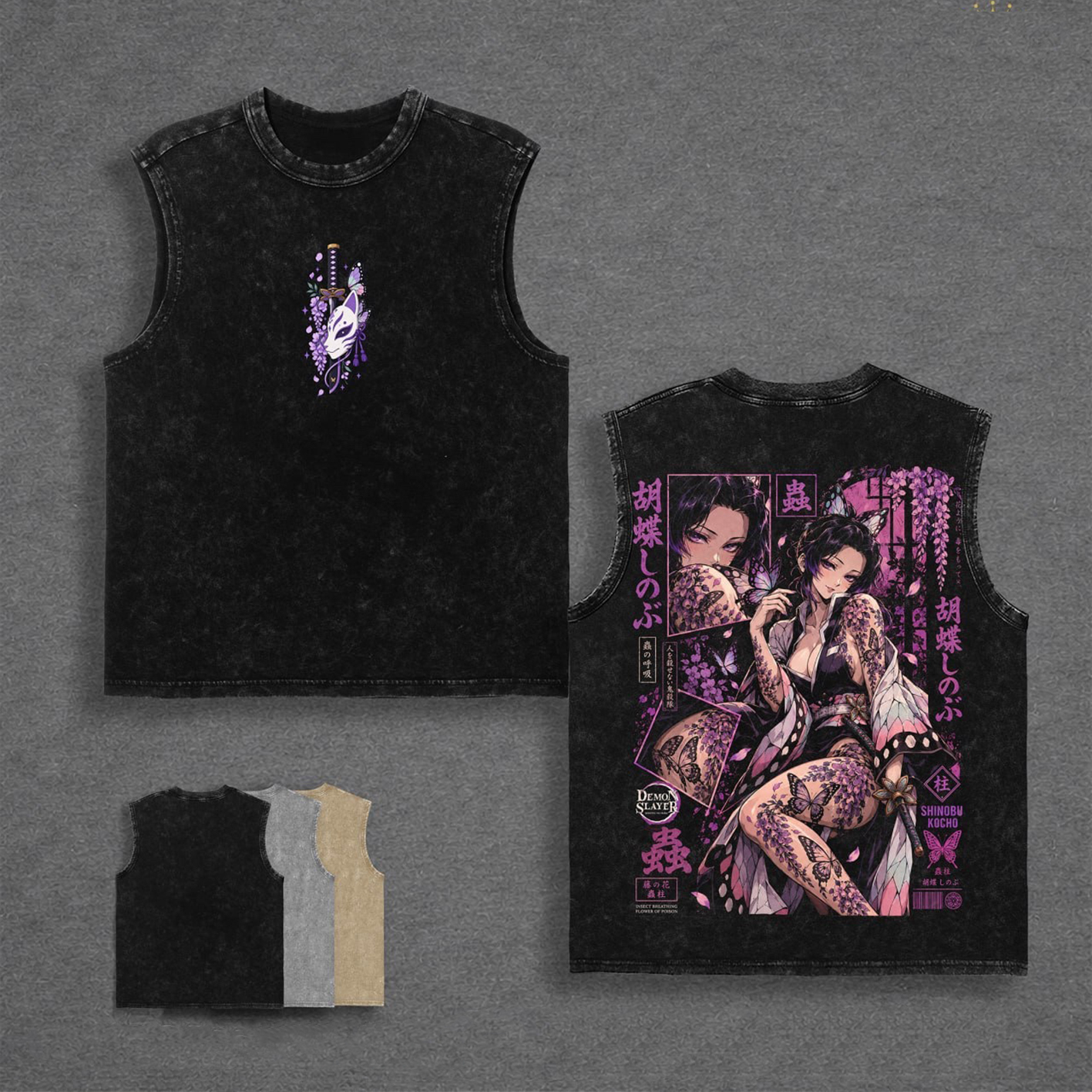 Shinobu Kocho Demon Slayer Unisex  Washed T-Shirt
