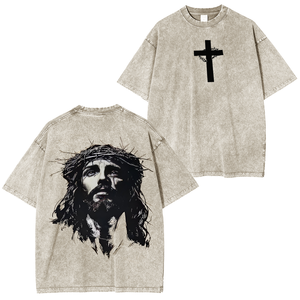 Vintage Jesus Unisex Washed T-Shirt