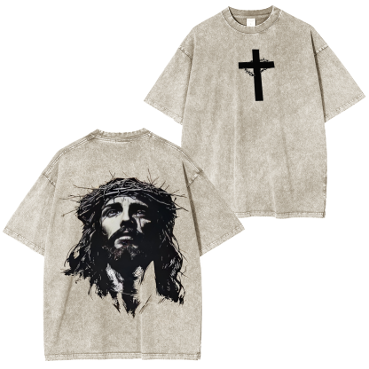 Vintage Jesus Unisex Washed T-Shirt