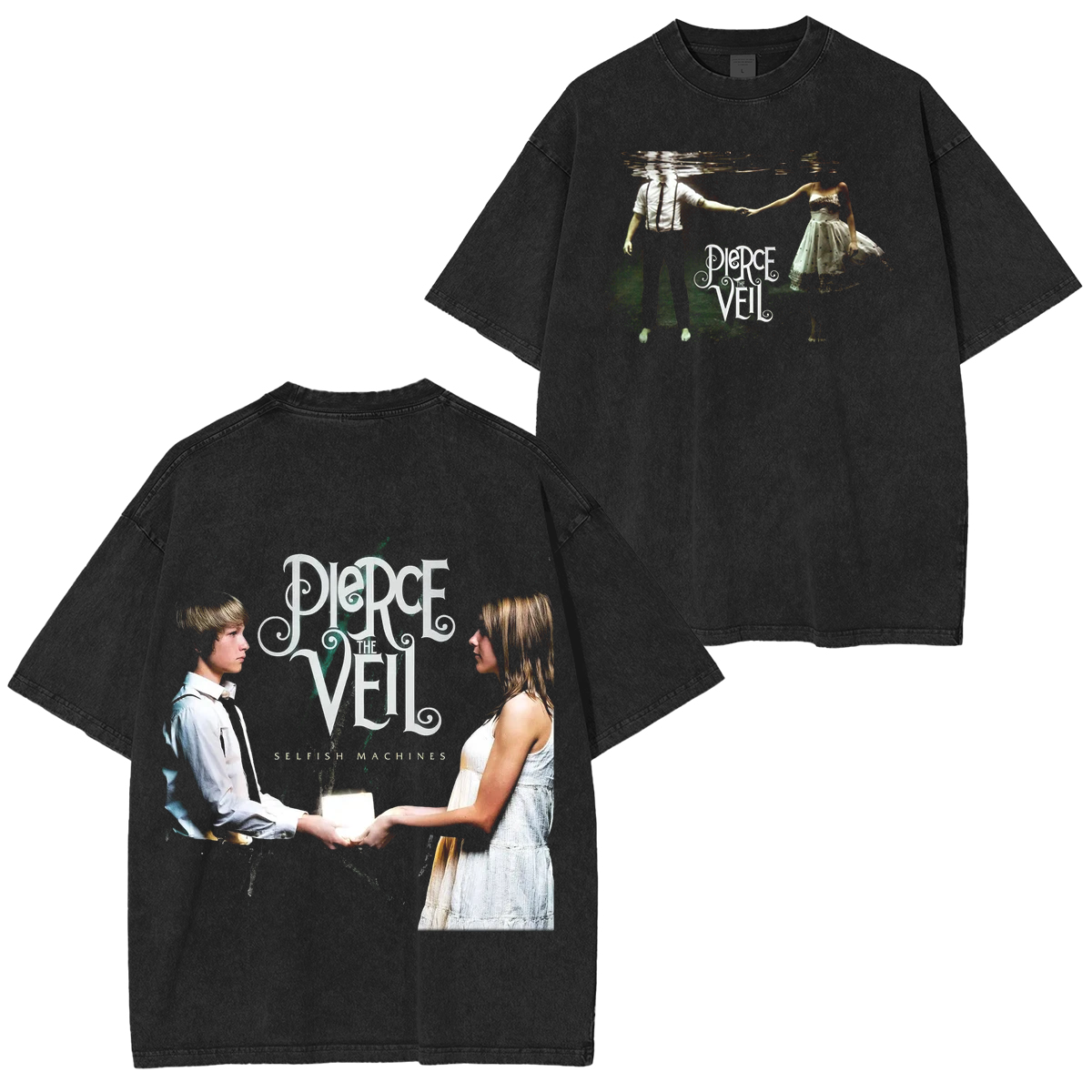 Pierce The Veil Selfish Machines Washed T-Shirt