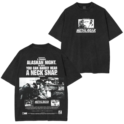 Metal Gear Solid Alaskan night Snake Washed T-shirt
