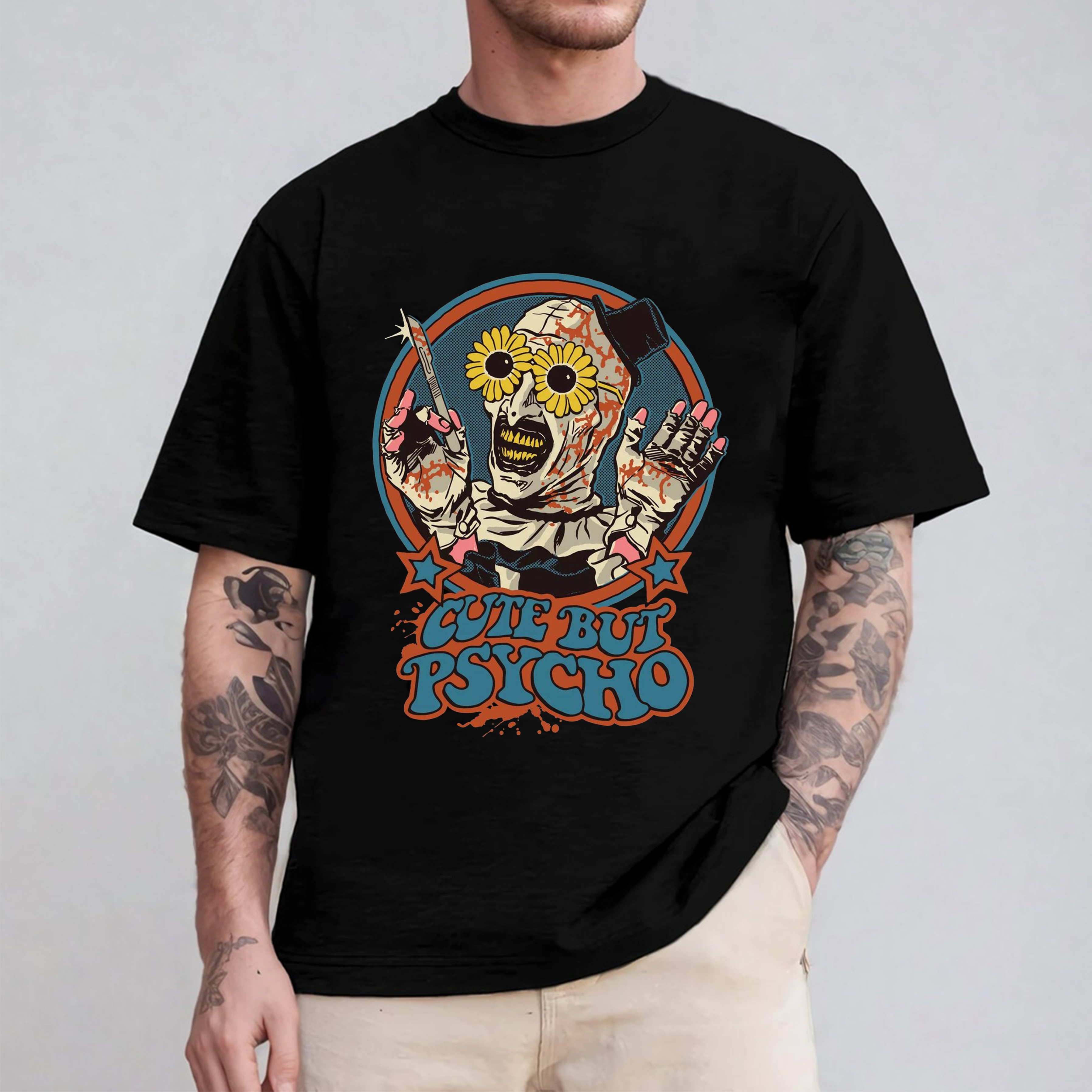 Terrifier Art the Clown Cute but Psycho Unisex Shirt/Crewneck/Hoodie