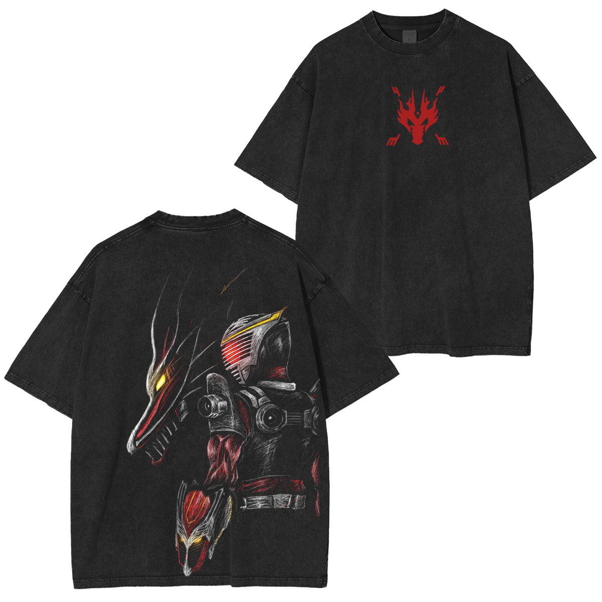 Dragreder-Kamen Rider Ryuki Vintage Washed Unisex T-Shirt