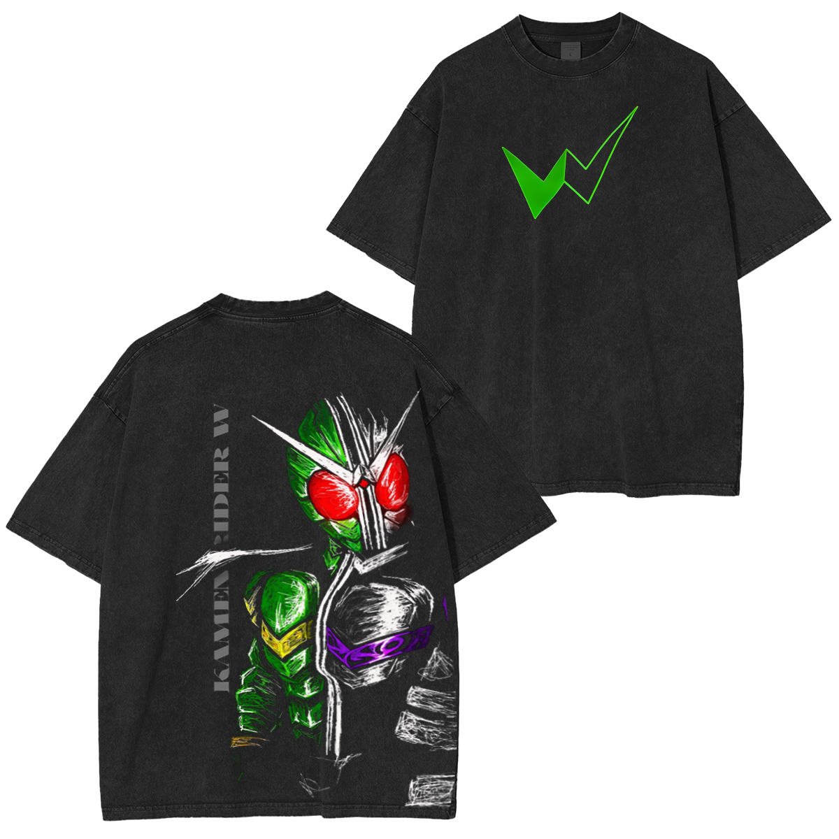 Kamen Rider W Vintage Washed Unisex T-Shirt