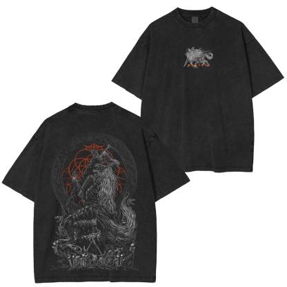 Maliketh Retro Vintage Unisex Washed T-Shirt