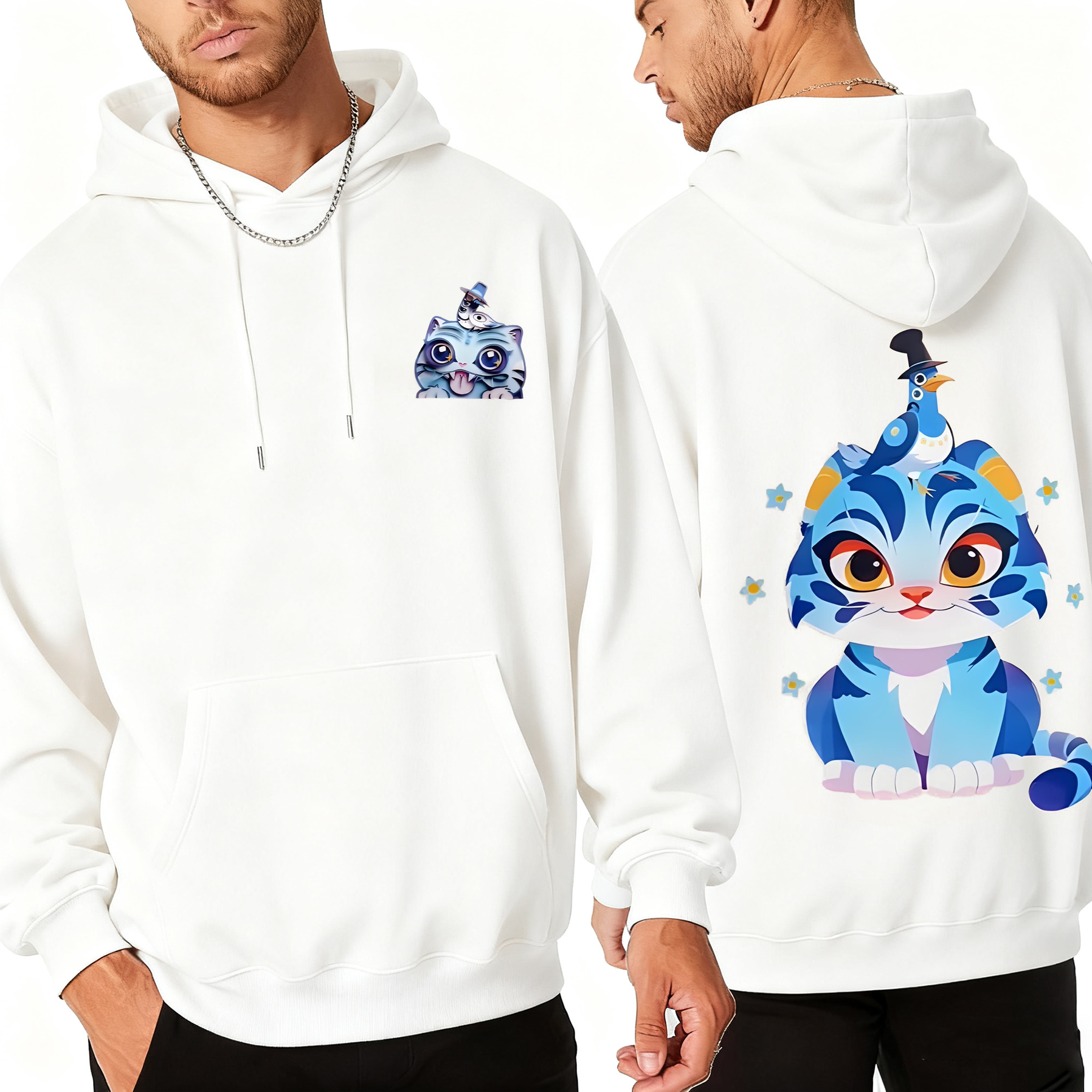 Derpy Blue Fur Tiger Unisex Shirt/Crewneck/Hoodie