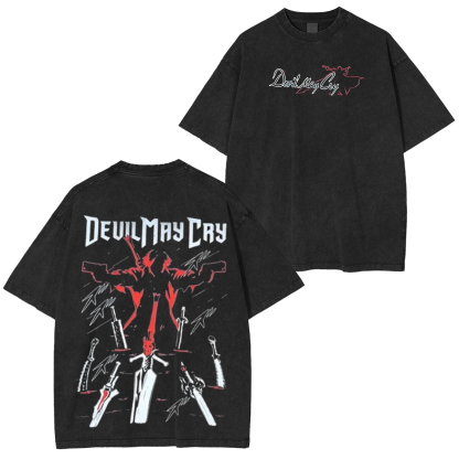 Devil May Cry Oversized  Washed  Vintage T-Shirt