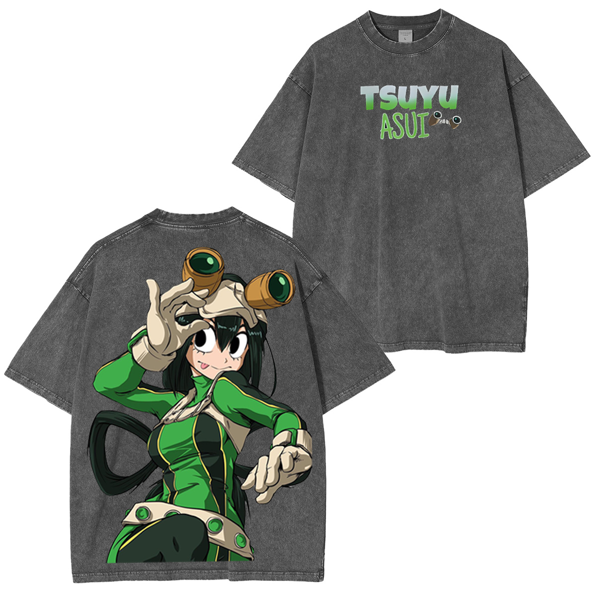 Tsuyu Asui from My Hero Academia Oversized Washed T-shirt/Crewneck/Hoodie