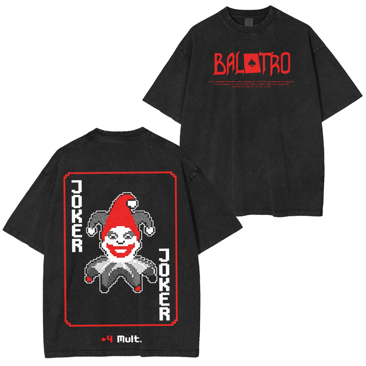 Balatro Droll Joker Vintage Washed T-shirt/Crewneck/Hoodie