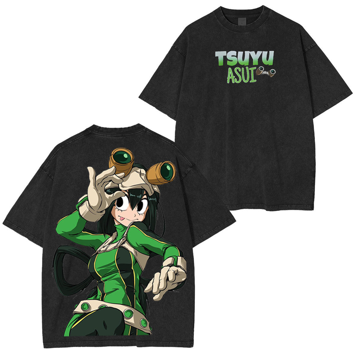 Tsuyu Asui from My Hero Academia Oversized Washed T-shirt/Crewneck/Hoodie