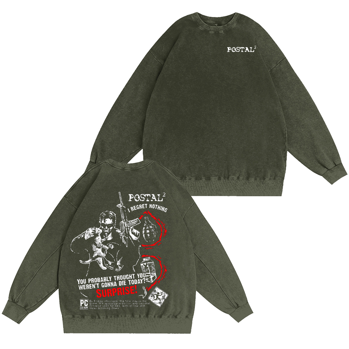 Postal 2 Washed T-shirt/Crewneck/Hoodie