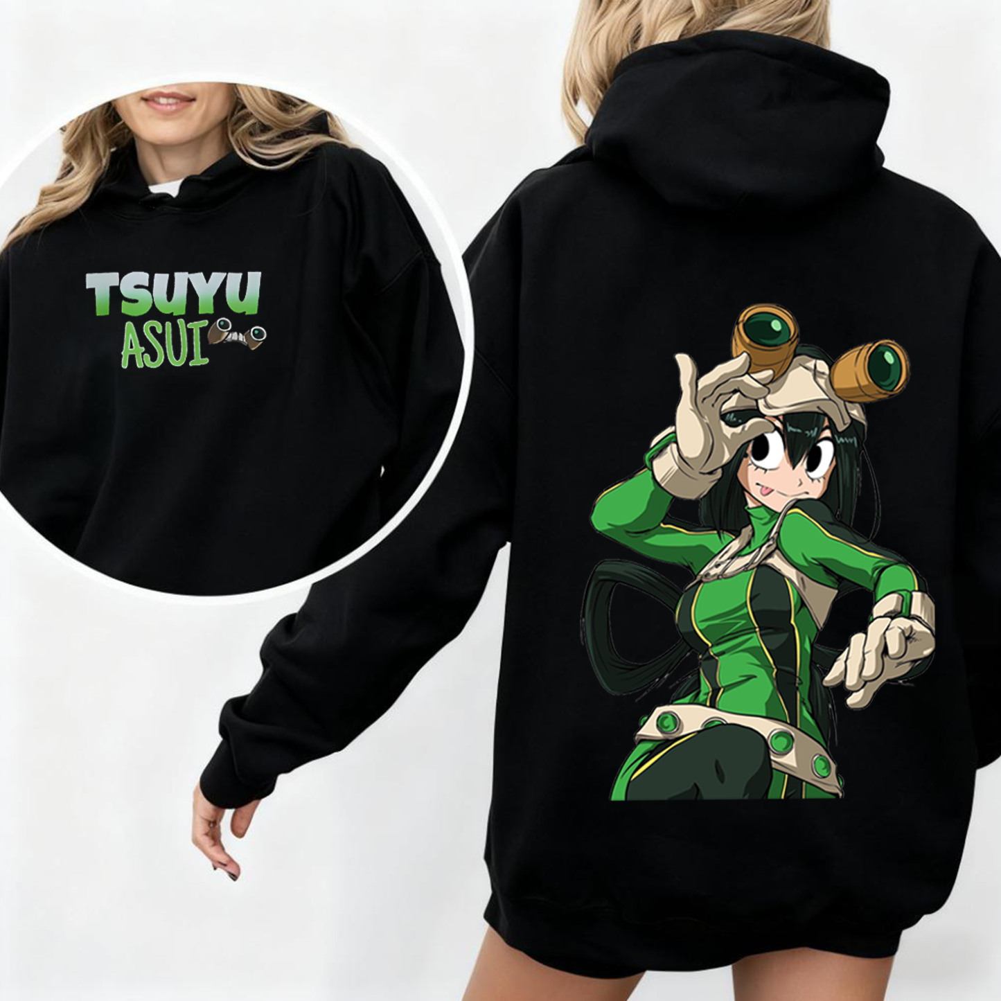 Tsuyu Asui from My Hero Academia Oversized Washed T-shirt/Crewneck/Hoodie