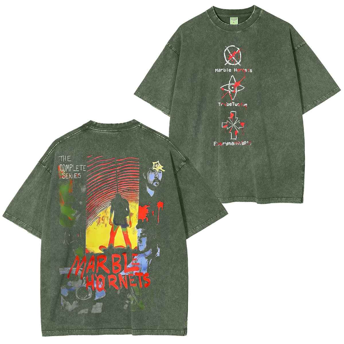 Static, fear, and a quiet walk home Marblehornets Oversized Washing Tee
