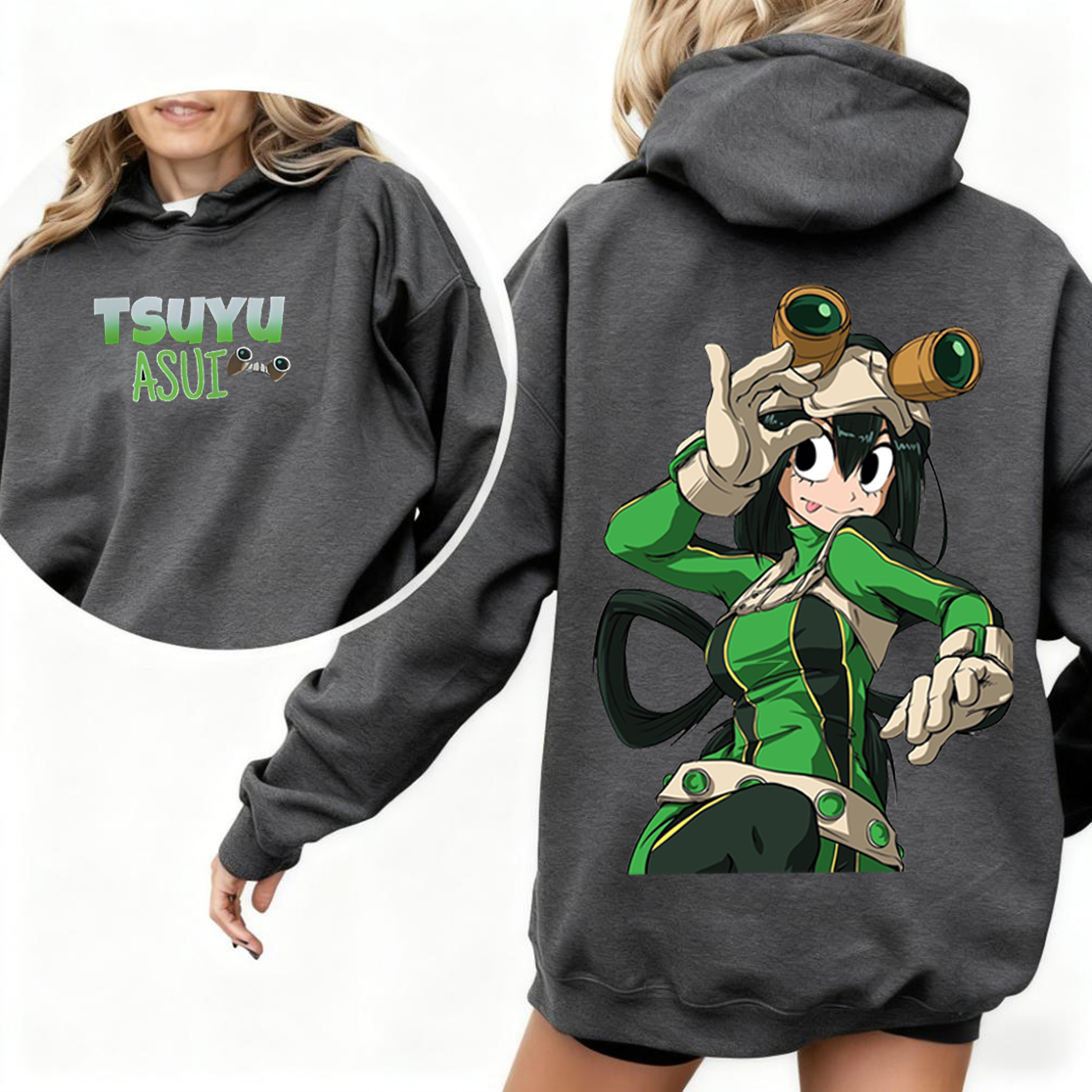 Tsuyu Asui from My Hero Academia Oversized Washed T-shirt/Crewneck/Hoodie