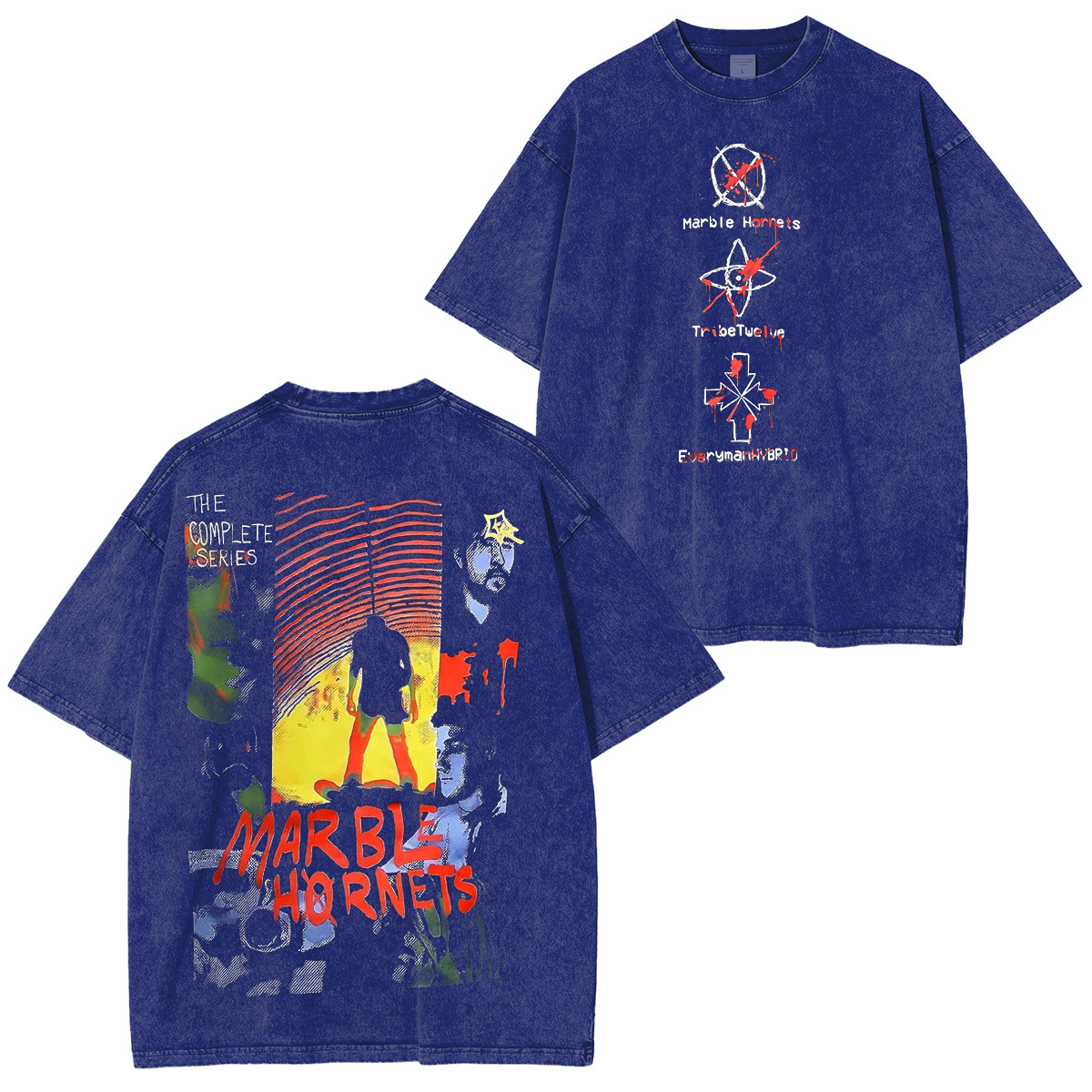 Static, fear, and a quiet walk home Marblehornets Oversized Washing Tee