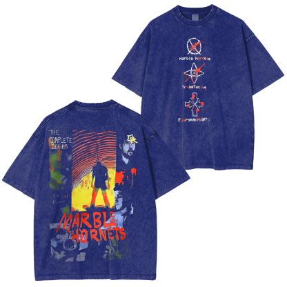 Static, fear, and a quiet walk home Marblehornets Oversized Washing Tee